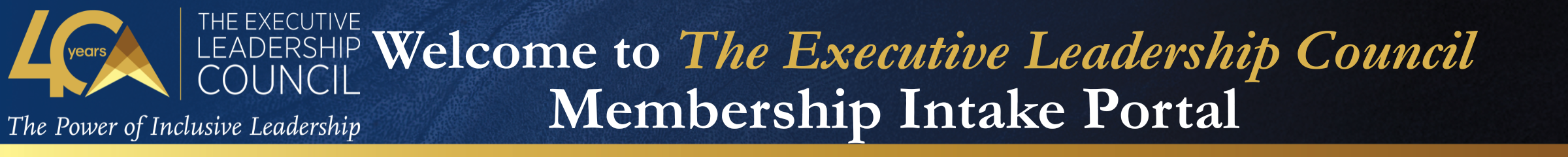 The Executive Leadership Council Member Intake logo